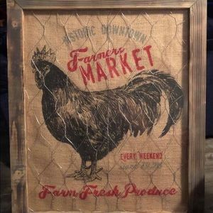 Chalk couture rooster sign